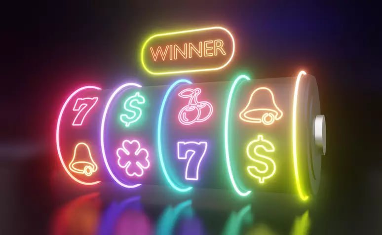 Tampilan mesin arcade pasang 123 dengan grafis cerah dan kontrol taruhan